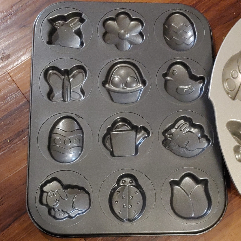 Two Silver Baking Mold with Fun Shapes